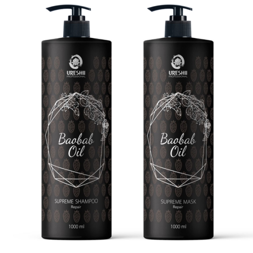 Ureshii Baobab Supreme Repair szampon + maska 1000+1000ml