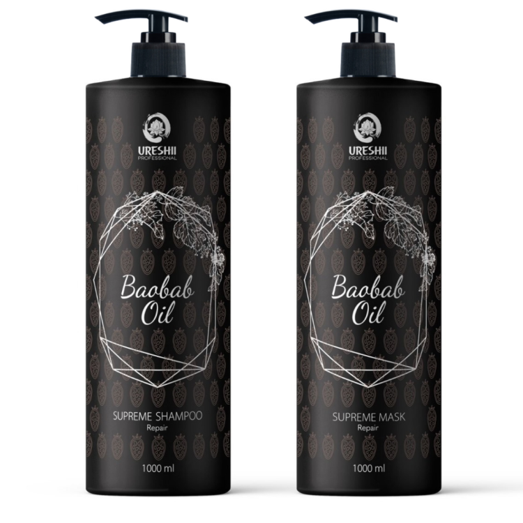 Ureshii Baobab Supreme Repair szampon + maska 1000+1000ml
