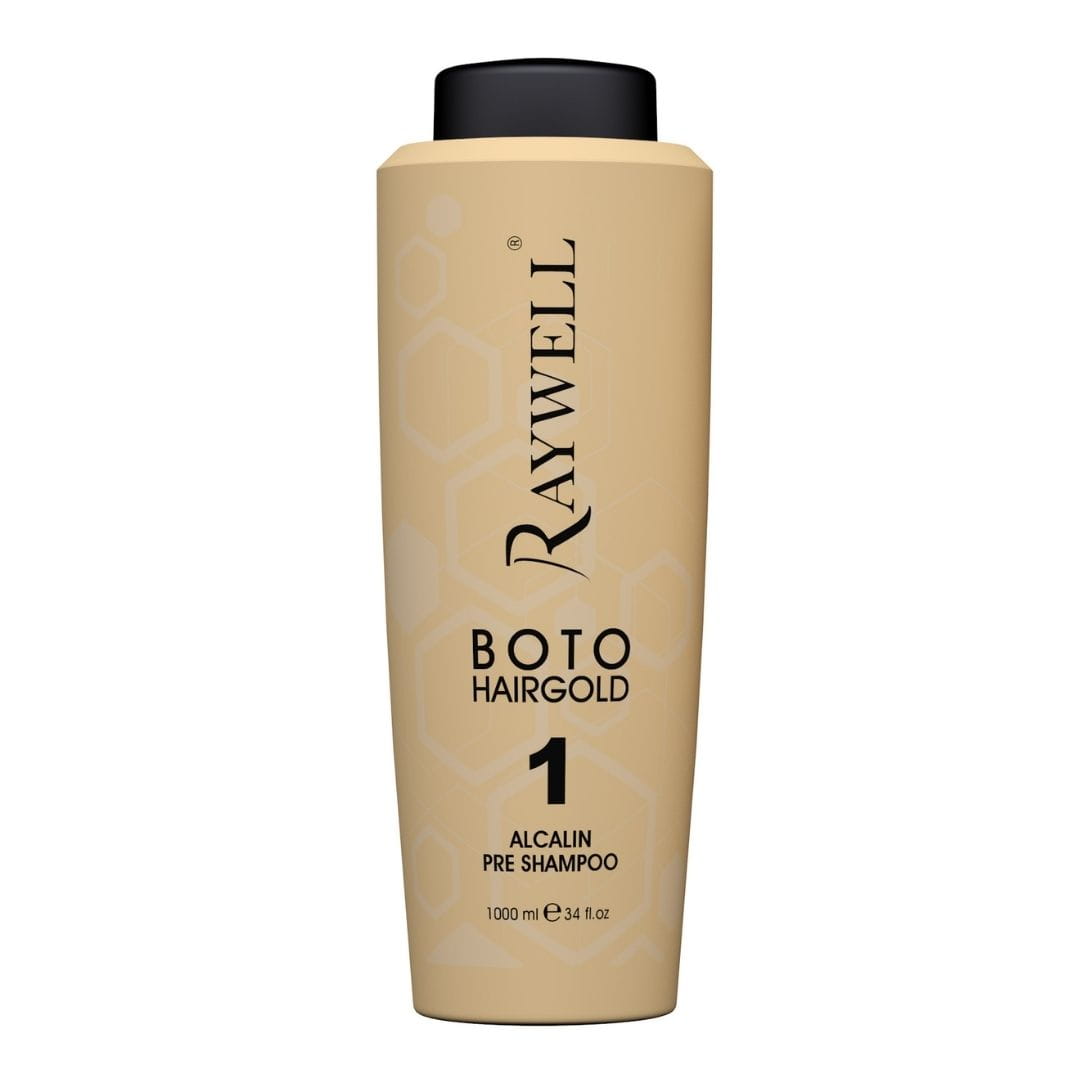Raywell - Boto Hair Gold - Szampon Oczyszczająco-Przygotowujący z Keratyną i Kwasem Hialuronowym - 1000ml