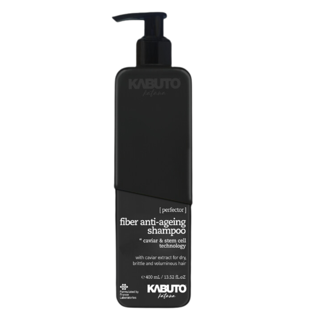Kabuto Katana - Fiber Anti-Ageing - Szampon Przeciwstarzeniowy Wzmacniający z Ekstraktem z Kawioru - 400ml