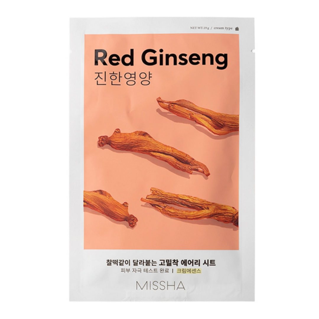 Missha maska w płachcie z ekstraktem z czerwonego żeń-szenia airy fit sheet maska red ginseng