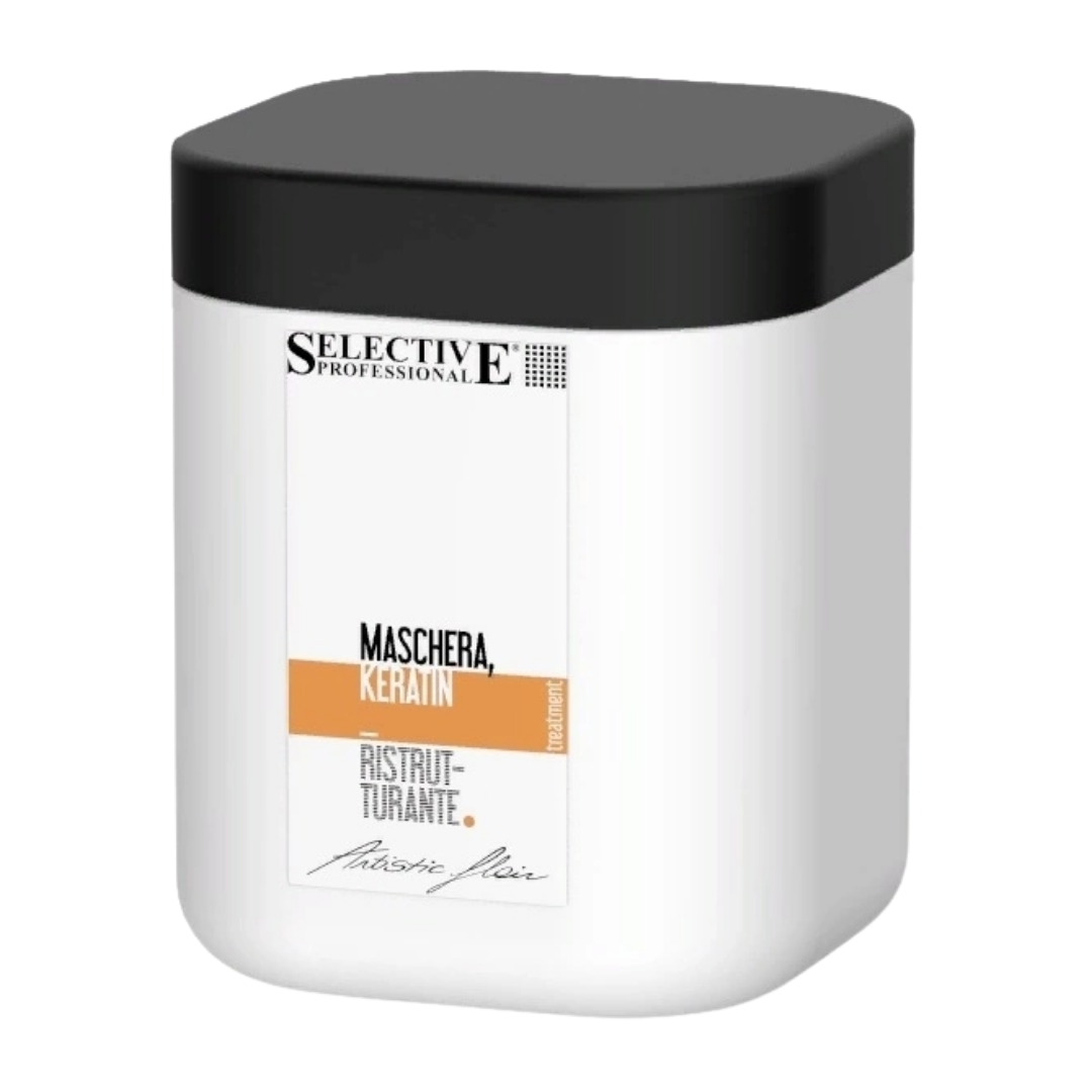 Selective Professional - Artistic Flair - Intensywnie Regenerująca Maska do Włosów Suchych i Zniszczonych z Keratyną i Panthenolem - 1000ml