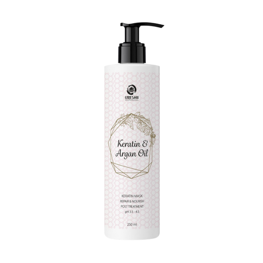 Ureshii - Keratin & Argan - Maska Regenerująco-Odżywcza z Keratyną i Olejkiem Arganowym - 250ml