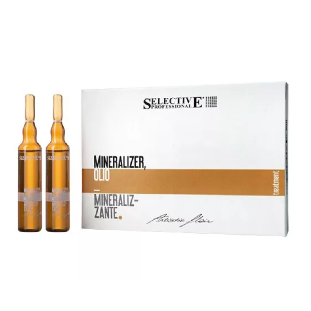 Selective Professional - Artistic Flair - Odżywcze Serum Mineralizujące do Włosów Zniszczonych w Ampułkach z Oligoelementami Mineralnymi - 10x12ml