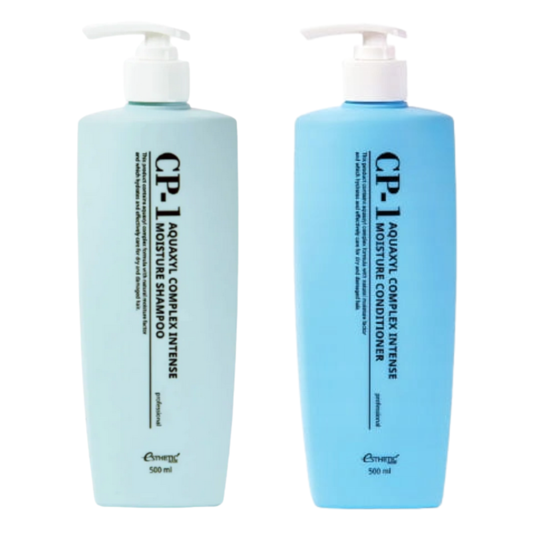 Esthetic House - CP-1 Aquaxyl Complex - Zestaw Nawilżający do Włosów Suchych i Zniszczonych Szampon + Odżywka z Kompleksem Aquaxyl 2x500ml