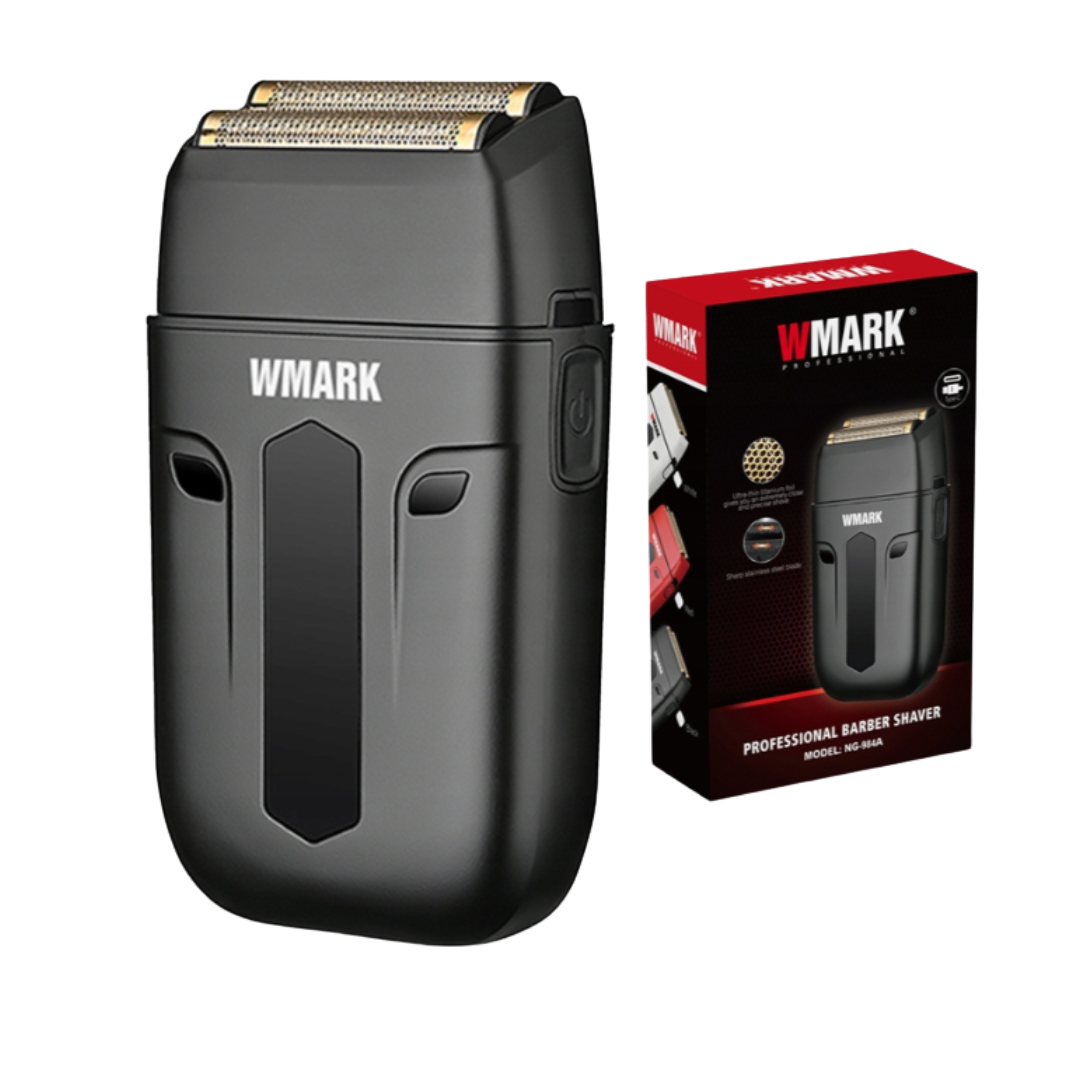 Wmark - Ng-998 Super Close - Golarka Foliowa Barberska z Podwójną Głowicą Pływającą - Black